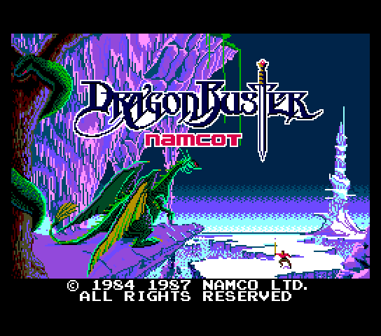 Dragon Buster Title Screen